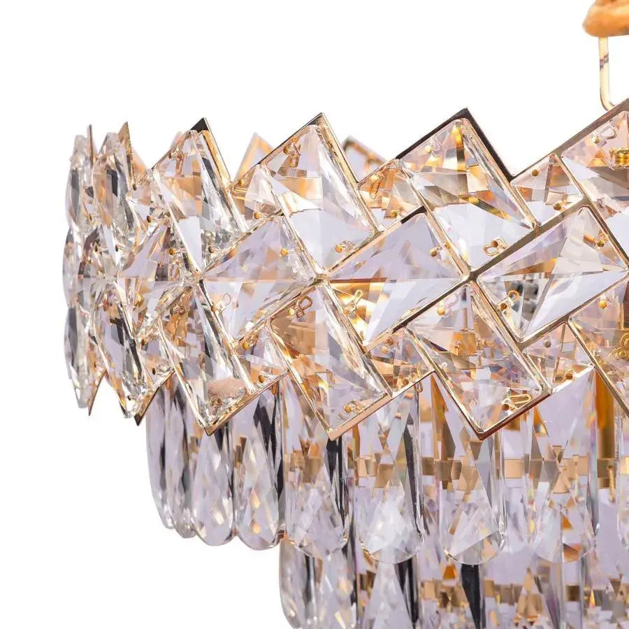Crystal Chandelier WINDSOR Supremo 10xE14, Diameter 80cm, Shiny Gold, Adjustable Height Crystal Chandeliers Default Title Alessandro Design