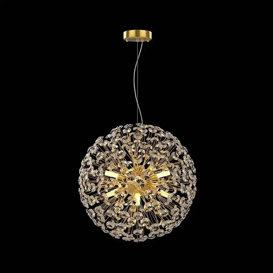 MINUET Crystal Chandelier 9x G9, Diameter 50cm, Shiny Gold, Adjustable Height Modern Chandeliers Default Title Alessandro Design