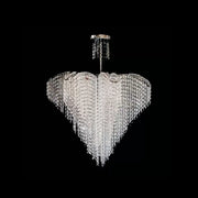 Adan Crystal Chandelier, 8xE27, Silver, Metal and Crystal Classic Chandeliers Default Title Alessandro Design
