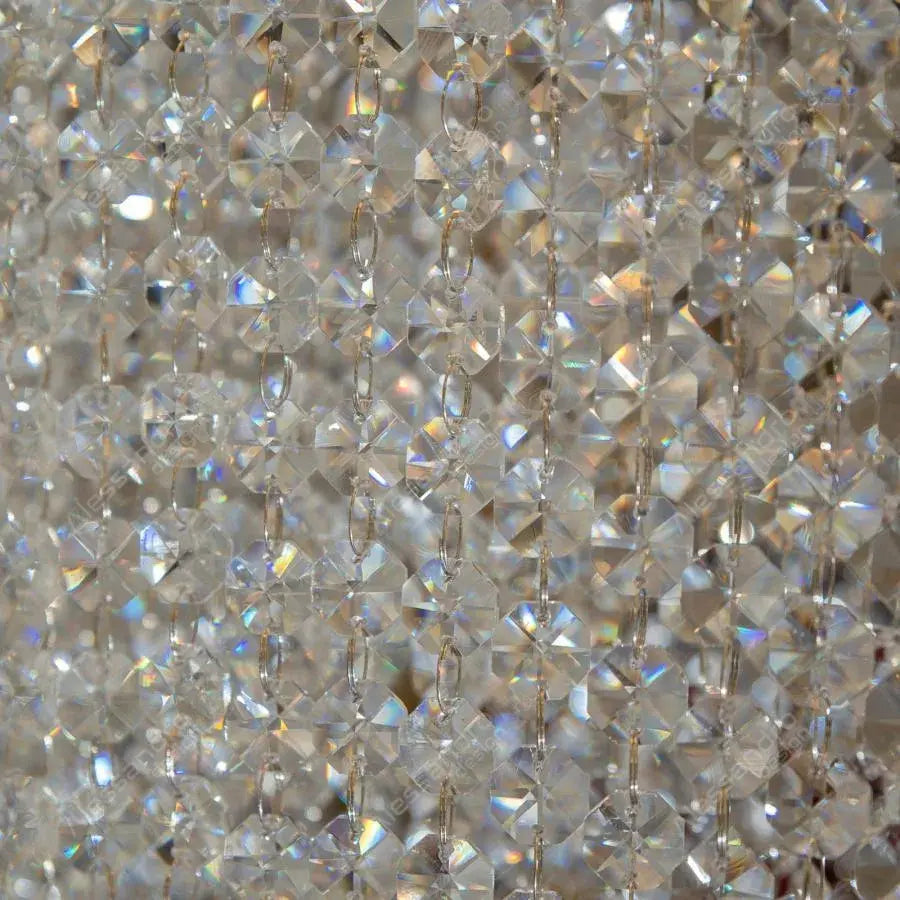 Adan Crystal Chandelier, 8xE27, Silver, Metal and Crystal Classic Chandeliers Default Title Alessandro Design