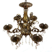 Crystal Chandelier SANSSOUCI Magno, 6xE14, Diameter 62cm, Antique Brass Classic Chandeliers Default Title Alessandro Design