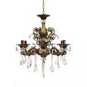 Crystal Chandelier SANSSOUCI Magno, 6xE14, Diameter 62cm, Antique Brass Classic Chandeliers Default Title Alessandro Design