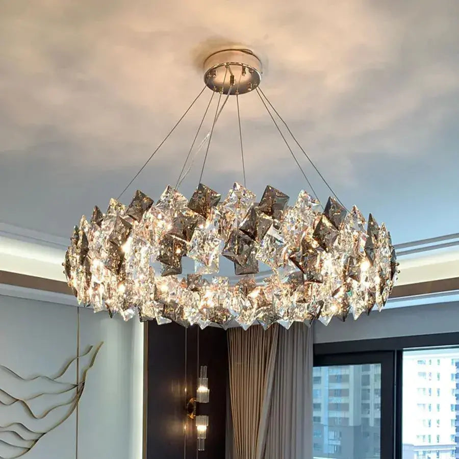 Arian Crystal Candelabra 8x E27 Diameter 60cm Gold Crystal Candelabra Default Title Alessandro Design