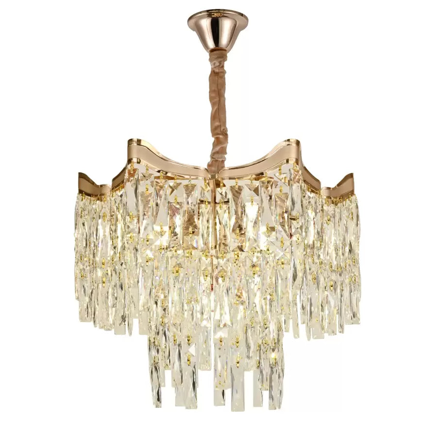 Crystal Candelabra Bellamy 5x E27 Gold Crystal Candelabra Default Title Alessandro Design
