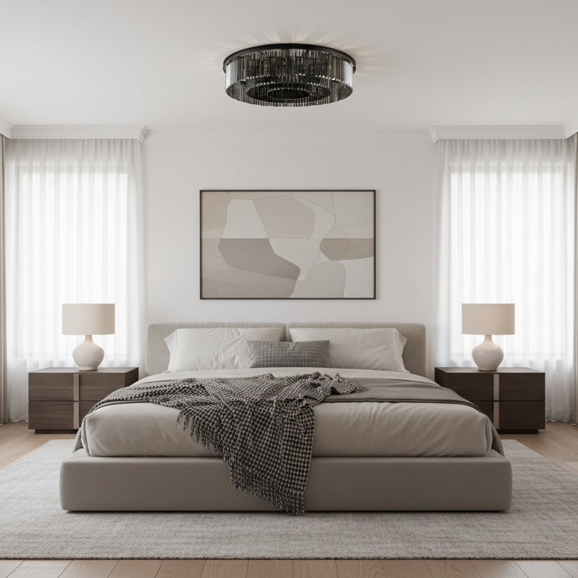 Crystal Chandelier Brady Ø40 cm, 6xE14, Gray Crystal Chandeliers Default Title Alessandro Design