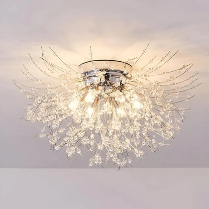 Crystal Chandelier RONDO Vivace, 5x G9, Diameter 40cm, Shiny Silver Modern Chandeliers Default Title Alessandro Design