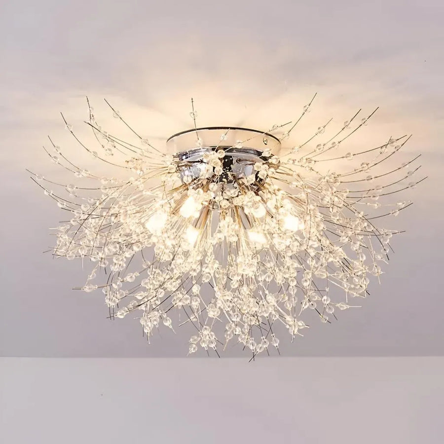 Crystal Chandelier RONDO Vivace, 5x G9, Diameter 40cm, Shiny Silver Modern Chandeliers Default Title Alessandro Design