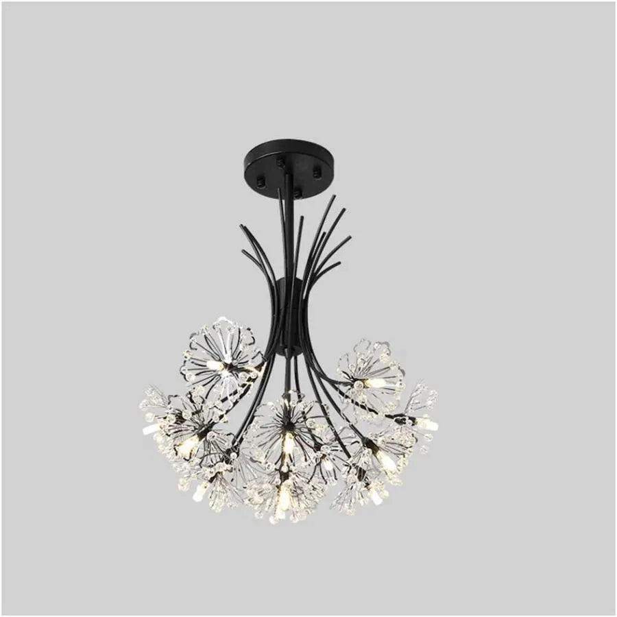 Crystal Chandelier PETERHOF Petito, 13xG4, Diameter 52 cm, Black Modern Chandeliers Default Title Alessandro Design