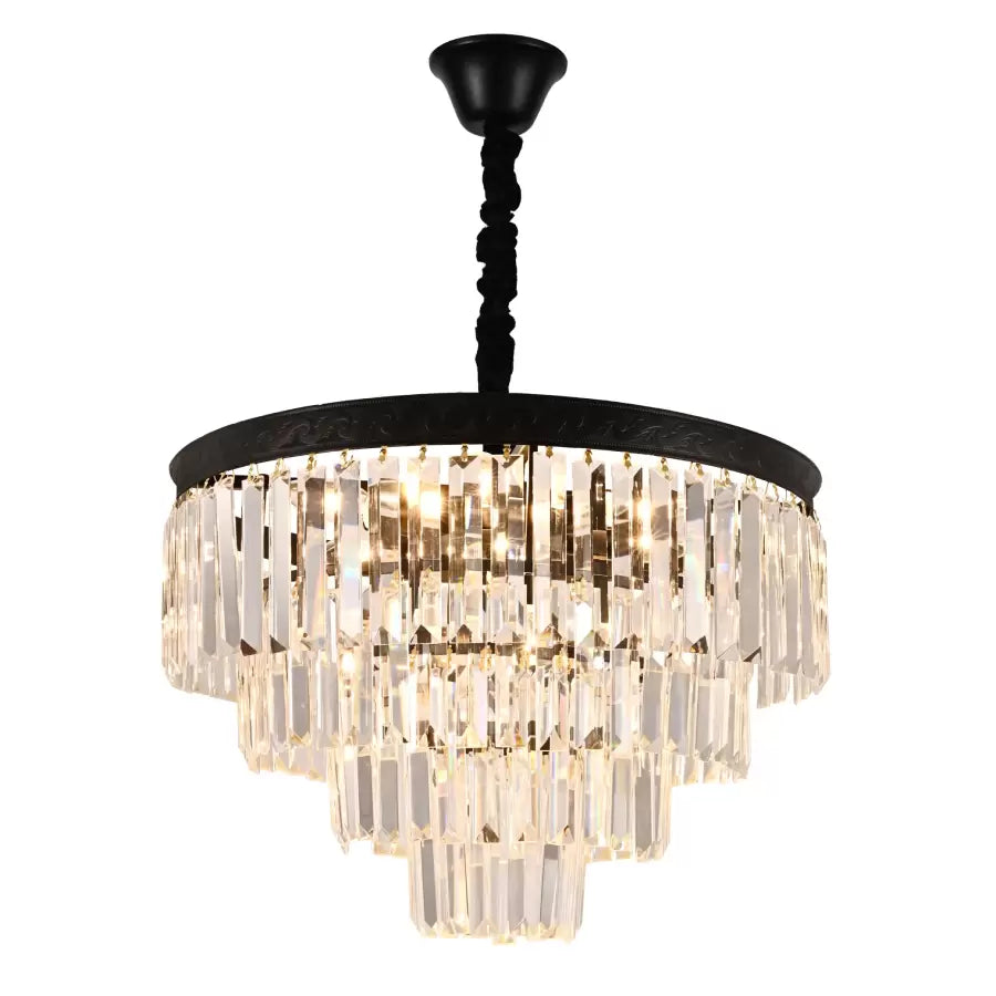 Crystal Candelabra Frank 10x E27 Black Crystal Candelabra Default Title Alessandro Design