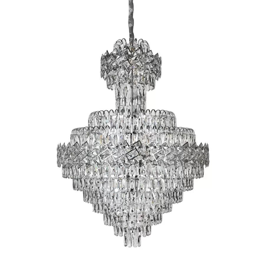 Crystal Candelabra Joel 22x E27 Silver Crystal Candelabra Default Title Alessandro Design