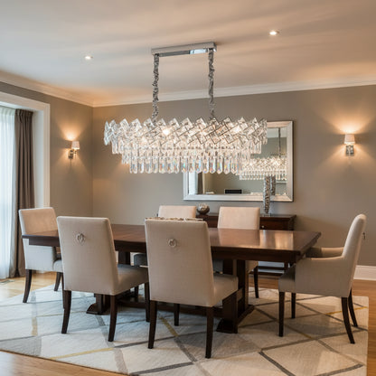 Crystal Chandelier WINDSOR Regalis 10xE14, Shiny Chrome, Adjustable Height Crystal Chandelier Default Title Alessandro Design