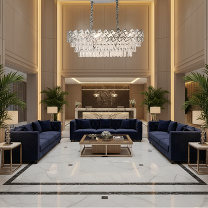Crystal Chandelier WINDSOR Regalis 10xE14, Shiny Chrome, Adjustable Height Crystal Chandelier Default Title Alessandro Design