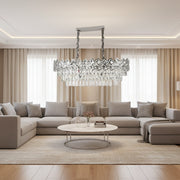 Crystal Chandelier WINDSOR Regalis 10xE14, Shiny Chrome, Adjustable Height Crystal Chandelier Default Title Alessandro Design