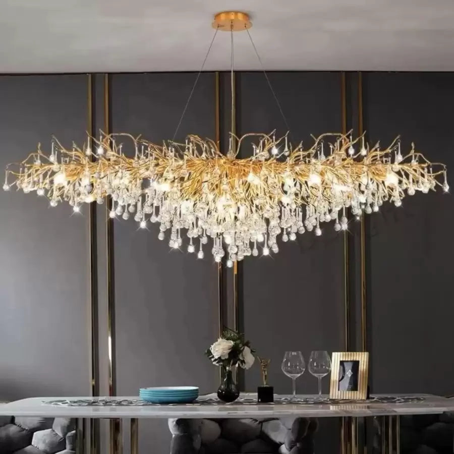 Kaiser Crystal Candelabra 13x G9 Diameter 120cm Gold Crystal Candelabra Default Title Alessandro Design