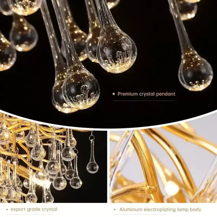 Kaiser Crystal Candelabra 13x G9 Diameter 120cm Gold Crystal Candelabra Default Title Alessandro Design