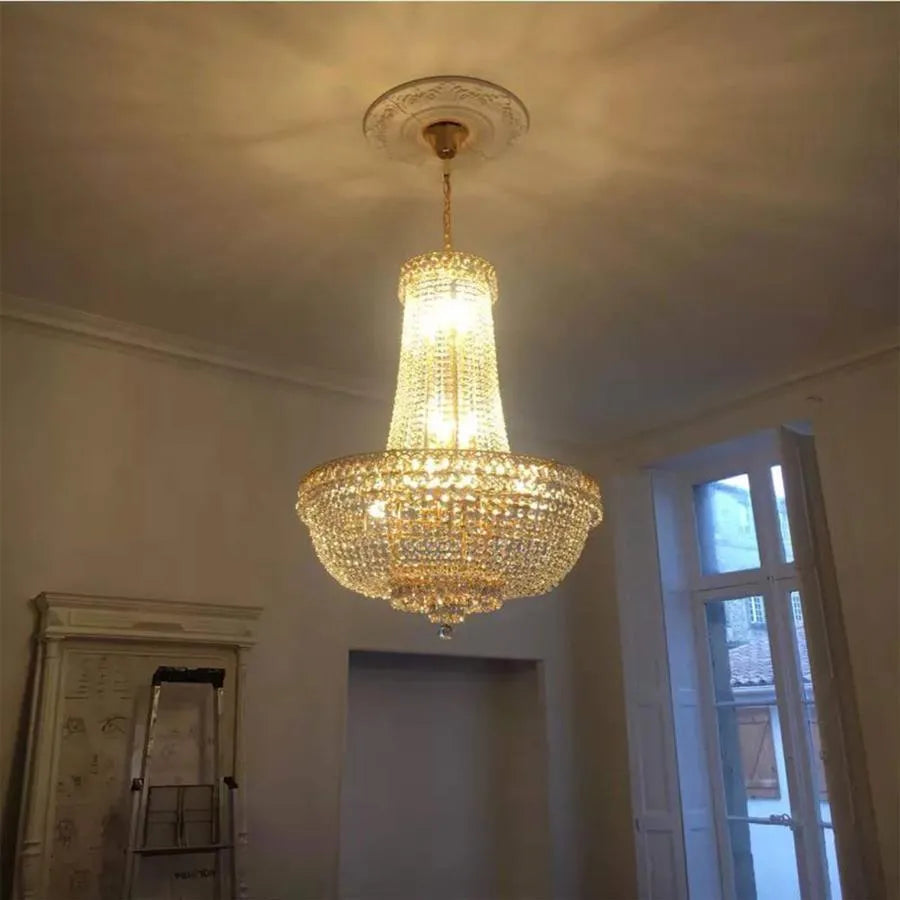 Kassian Crystal Candelabra 11x E14 Gold Crystal Candelabra Default Title Alessandro Design
