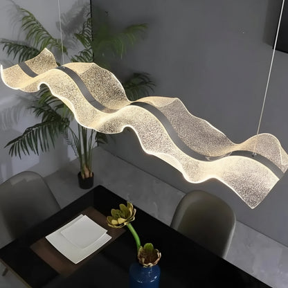 Lustra LED cu Telecomanda, Suspendata AMI 63W, Liniara, Lumina Rece/Calda/Neutra, Alb, Inaltime Reglabila