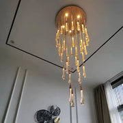 Suspended Crystal LED Chandelier, 39W, Justinian, Diameter 60cm, Adjustable Height, Gold, Metal and Crystal Cristal Chandeliers Default Title Alessandro Design