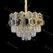 Melih Crystal Candelabra 5x E27 Diameter 40cm Gold Black Crystal Candelabra Default Title Alessandro Design