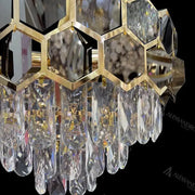 Melih Crystal Candelabra 5x E27 Diameter 40cm Gold Black Crystal Candelabra Default Title Alessandro Design