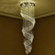 LED Crystal Candelabra 13 xGU10 Meili Chrome, Diameter 80cm, Height 240cm, Ladder Model Crystal Candelabra Default Title Alessandro Design