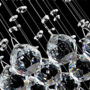 LED Crystal Candelabra 13 xGU10 Meili Chrome, Diameter 80cm, Height 240cm, Ladder Model Crystal Candelabra Default Title Alessandro Design