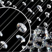 LED Crystal Candelabra 13 xGU10 Meili Chrome, Diameter 80cm, Height 240cm, Ladder Model Crystal Candelabra Default Title Alessandro Design
