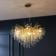 Crystal Chandelier Nathanael 7x G9 Gold Crystal Chandeliers Default Title Alessandro Design