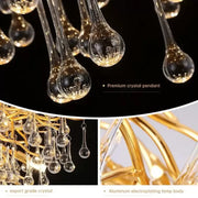 Crystal Chandelier Nathanael 7x G9 Gold Crystal Chandeliers Default Title Alessandro Design