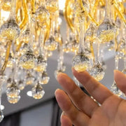 Crystal Chandelier Nathanael 7x G9 Gold Crystal Chandeliers Default Title Alessandro Design