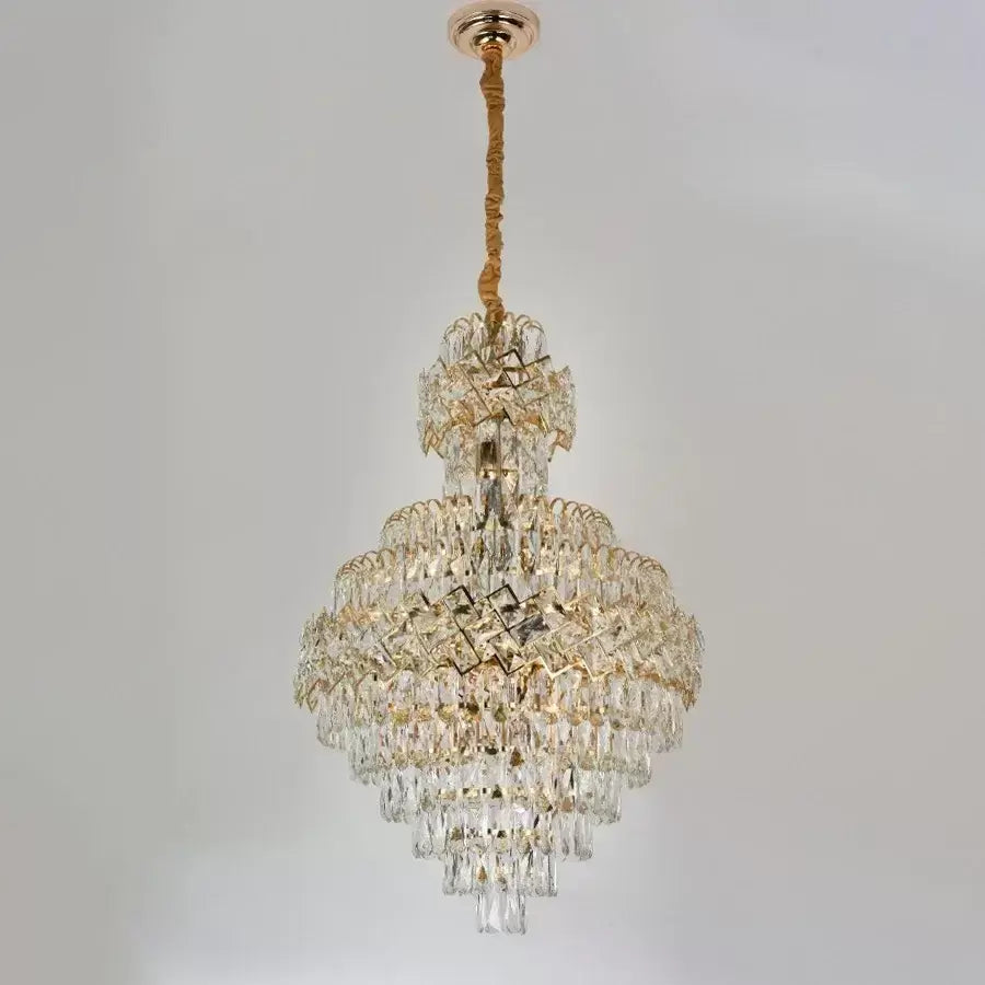 Crystal Chandelier WINDSOR Grande Supremo 10xE14, Diameter 60X90cm, Shiny Gold, Adjustable Height Crystal Chandelier Default Title Alessandro Design