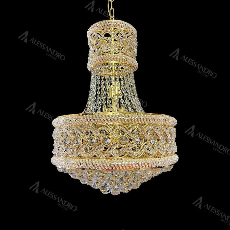 Selim Cristal Candelabra 14x E14 Gold Cristal Candelabra Default Title Alessandro Design