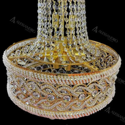 Selim Cristal Candelabra 14x E14 Gold Cristal Candelabra Default Title Alessandro Design