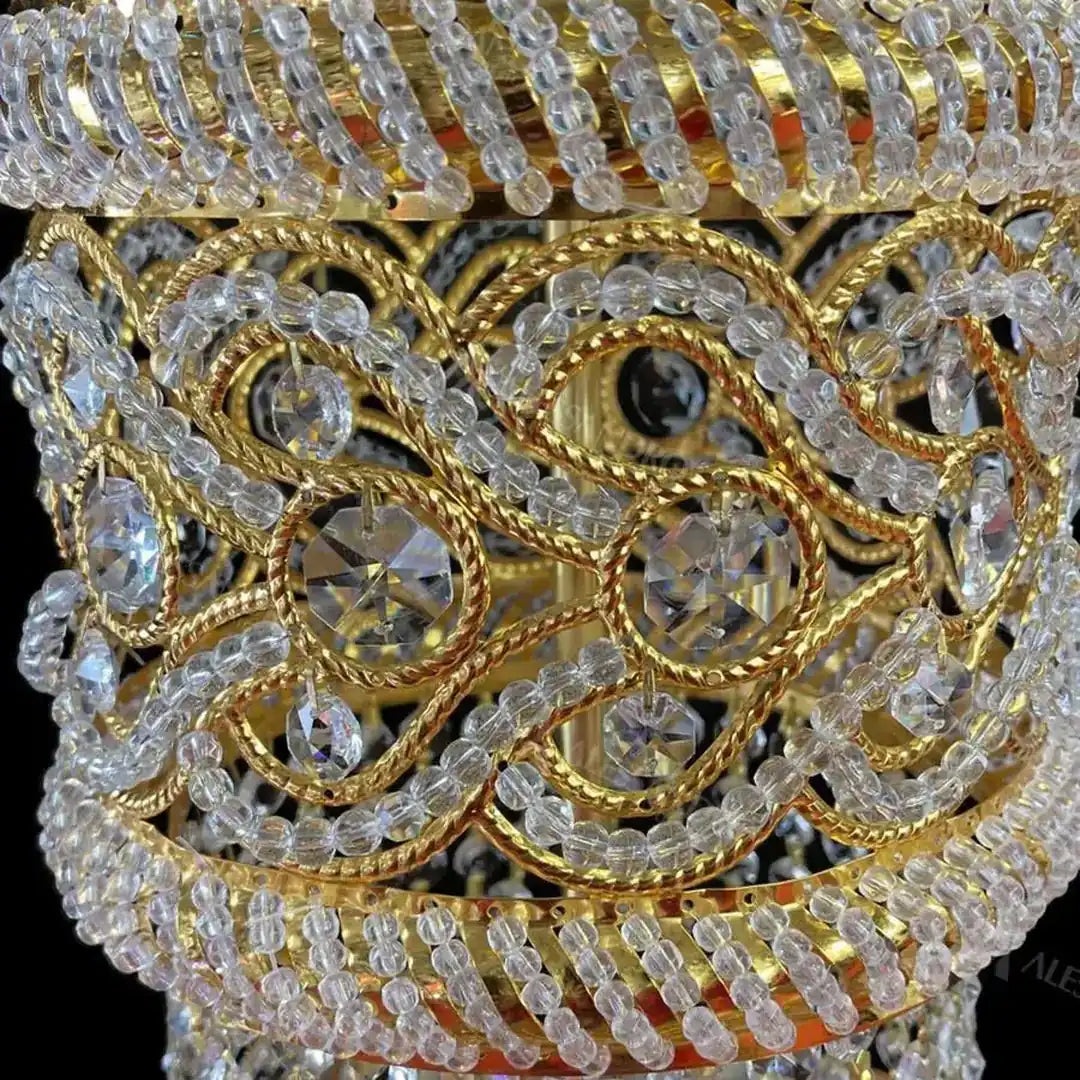 Selim Cristal Candelabra 14x E14 Gold Cristal Candelabra Default Title Alessandro Design