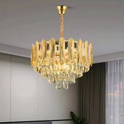 Crystal Chandelier BUCKINGHAM Nobile 5xE14, Diameter 40cm, Shiny Gold, Adjustable Height Crystal Chandeliers Default Title Alessandro Design