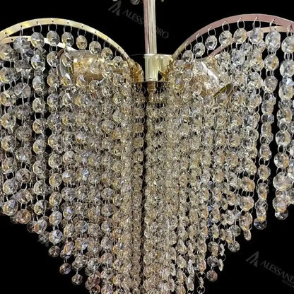 Ander Crystal Chandelier, 4xE14, Diameter 45cm, Gold Crystal Chandeliers Default Title Alessandro Design