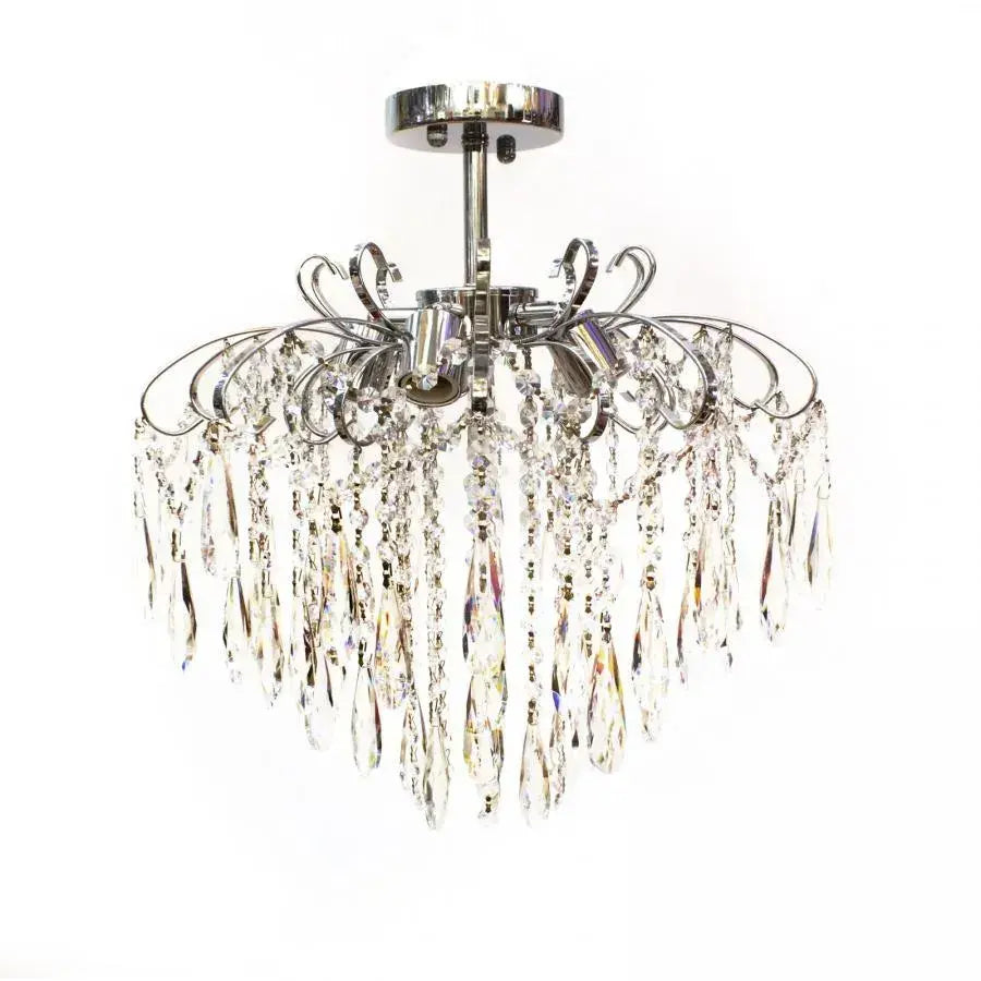 Crystal Chandelier EDINBURGH Eleganza, 5xE27, Diameter 47cm, Shiny Chrome Classic Chandeliers Default Title Alessandro Design