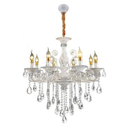 Crystal Chandelier SANSSOUCI Magno, 8xE14, Diameter 68cm, White Classic Chandeliers Default Title Alessandro Design