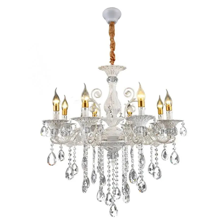 Crystal Chandelier SANSSOUCI Magno, 8xE14, Diameter 68cm, White Classic Chandeliers Default Title Alessandro Design