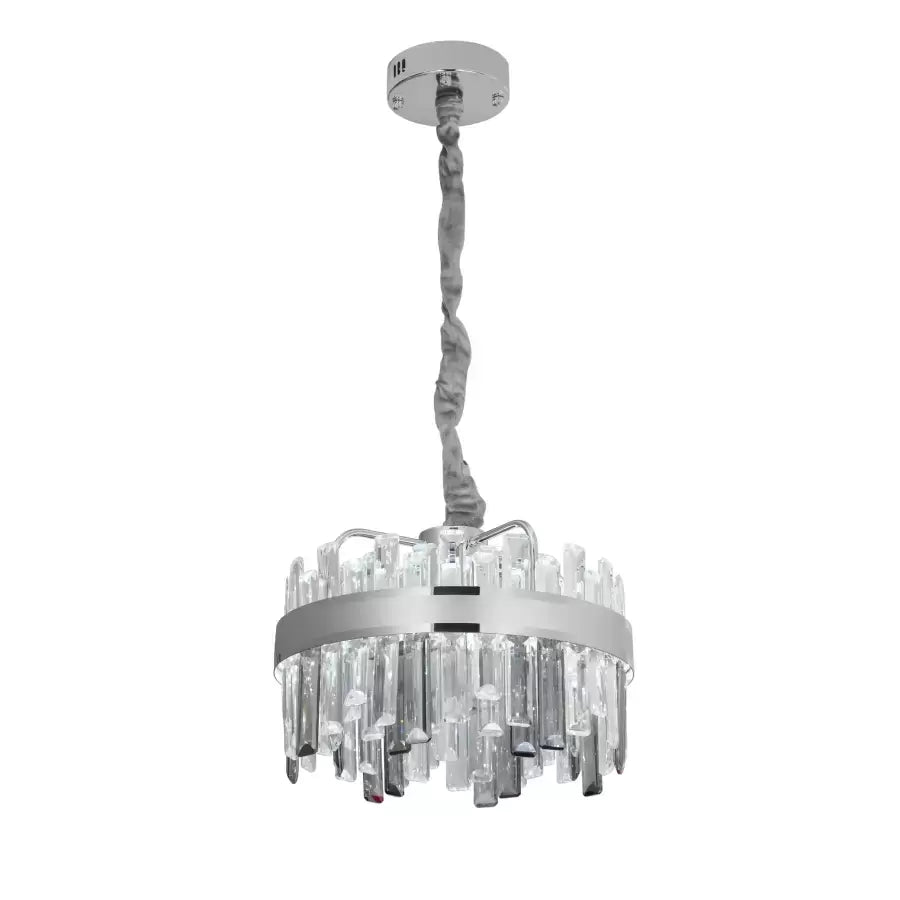 Crystal LED Chandelier with Remote Miguel 92W Dimable Silver Crystal Chandelier Default Title Alessandro Design