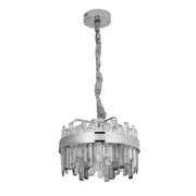 Crystal LED Chandelier with Remote Miguel 92W Dimable Silver Crystal Chandelier Default Title Alessandro Design