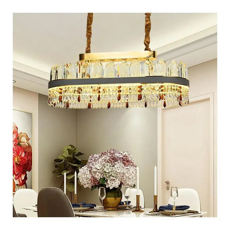 Pollux LED Chandelier with Remote Control, 156W, Diameter 80cm, Gold, Crystal, Dimable Cristal Candelabra Default Title Alessandro Design