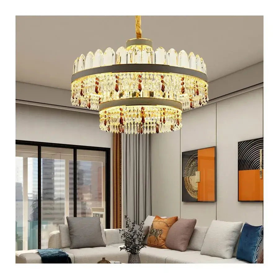 Pollux LED Chandelier with Remote Control, 300W, Diameter 75cm Gold, Crystal, Dimable Cristal Candelabra Default Title Alessandro Design