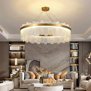LED Chandelier with Alvaro Remote Control 128W Dimable Golden Candelabre Cristal Default Title Alessandro Design
