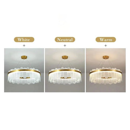 LED Chandelier with Alvaro Remote Control 128W Dimable Golden Candelabre Cristal Default Title Alessandro Design