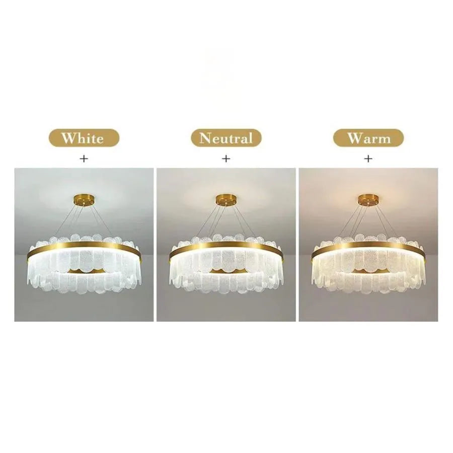 LED Chandelier with Alvaro Remote Control 128W Dimable Golden Candelabre Cristal Default Title Alessandro Design