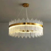 LED Chandelier with Remote Gonzalo 98W Dimable Gold Candelabre Cristal Default Title Alessandro Design