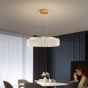 LED Chandelier with Remote Control Zareef 80W, Gold Crystal Chandelier Default Title Alessandro Design