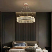 LED Chandelier with Remote Control Zareef 80W, Gold Crystal Chandelier Default Title Alessandro Design