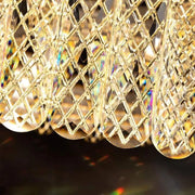 LED Chandelier with Remote Control Zareef 80W, Gold Crystal Chandelier Default Title Alessandro Design